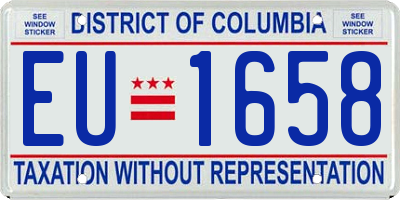 DC license plate EU1658