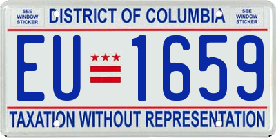 DC license plate EU1659