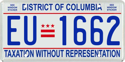 DC license plate EU1662