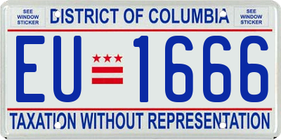 DC license plate EU1666