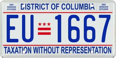 DC license plate EU1667