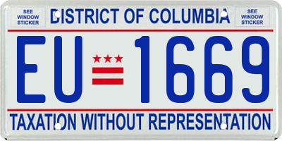 DC license plate EU1669