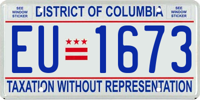 DC license plate EU1673