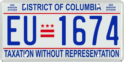 DC license plate EU1674