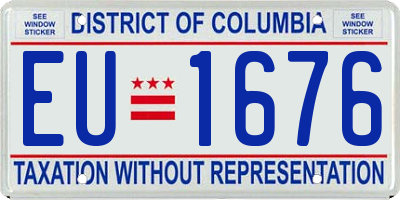 DC license plate EU1676