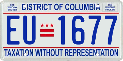 DC license plate EU1677