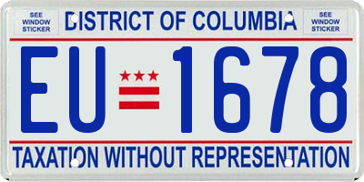 DC license plate EU1678