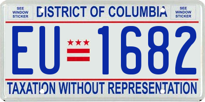 DC license plate EU1682