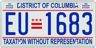 DC license plate EU1683