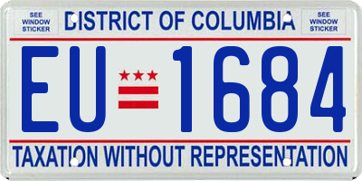 DC license plate EU1684