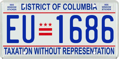 DC license plate EU1686