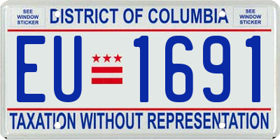DC license plate EU1691
