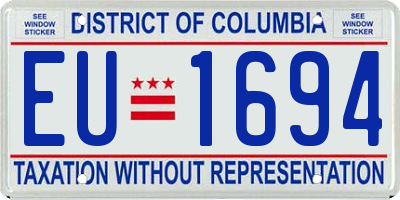 DC license plate EU1694