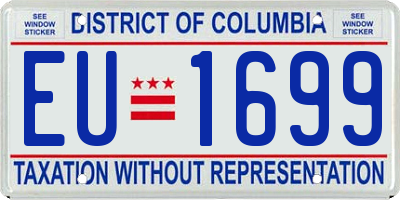 DC license plate EU1699