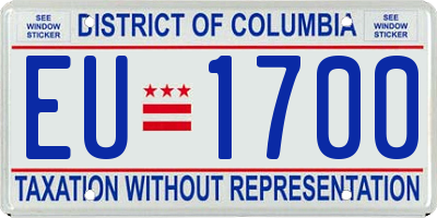 DC license plate EU1700