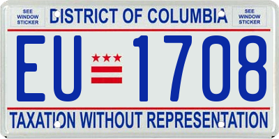 DC license plate EU1708