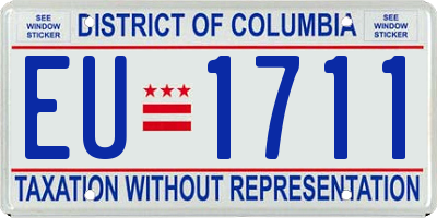 DC license plate EU1711