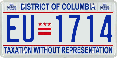 DC license plate EU1714