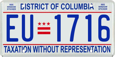 DC license plate EU1716