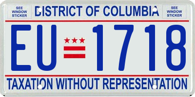 DC license plate EU1718
