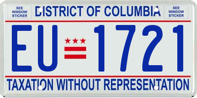 DC license plate EU1721