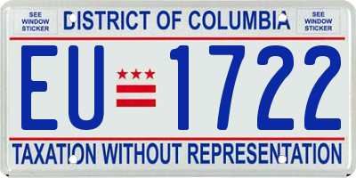 DC license plate EU1722