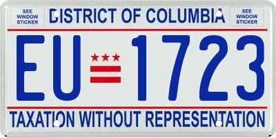 DC license plate EU1723