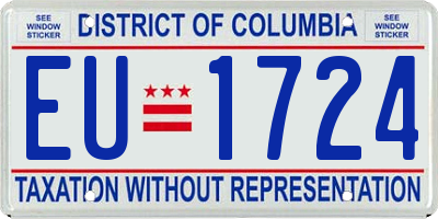 DC license plate EU1724
