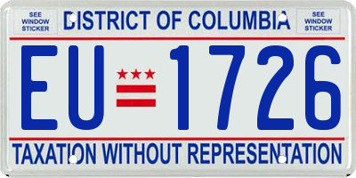 DC license plate EU1726