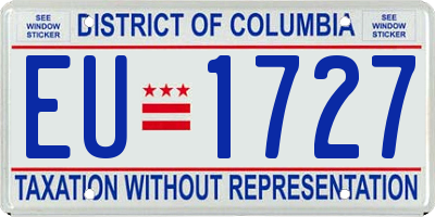 DC license plate EU1727