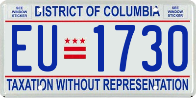DC license plate EU1730