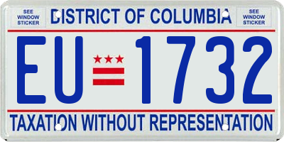 DC license plate EU1732