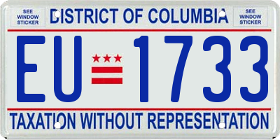 DC license plate EU1733