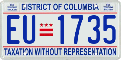 DC license plate EU1735