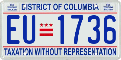 DC license plate EU1736