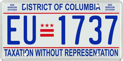 DC license plate EU1737