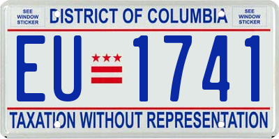 DC license plate EU1741