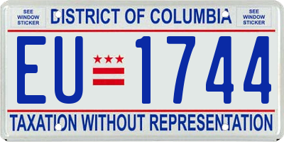 DC license plate EU1744
