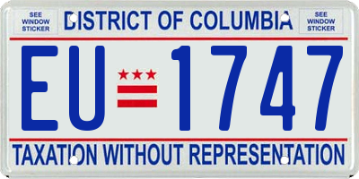 DC license plate EU1747