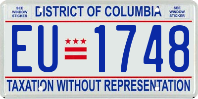 DC license plate EU1748