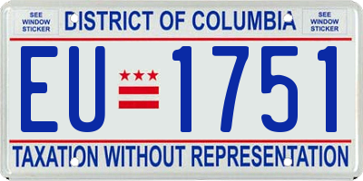 DC license plate EU1751