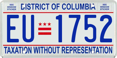 DC license plate EU1752