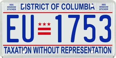 DC license plate EU1753