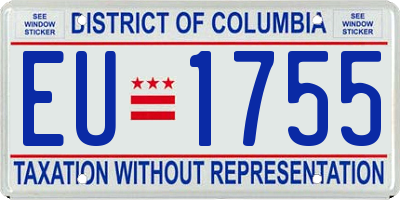 DC license plate EU1755