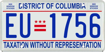 DC license plate EU1756