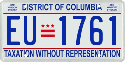 DC license plate EU1761