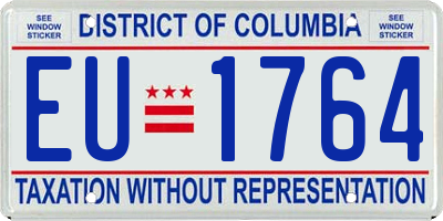 DC license plate EU1764