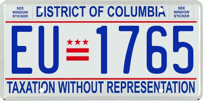 DC license plate EU1765