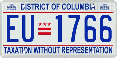 DC license plate EU1766