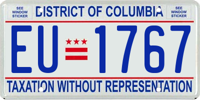 DC license plate EU1767